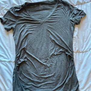 Maternity GAP Charcoal Gray  V-Neck Short Sleeve Tee